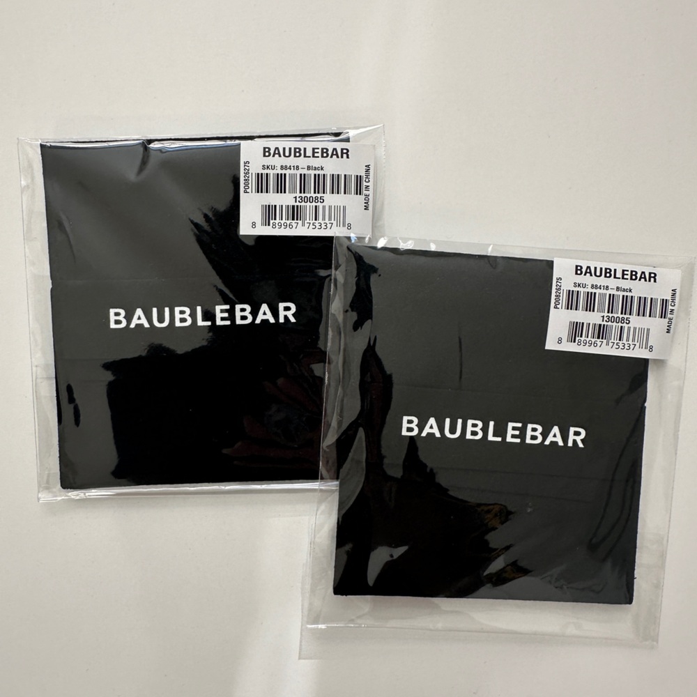 2 NIB Black Baublebar Jewelry Pouches